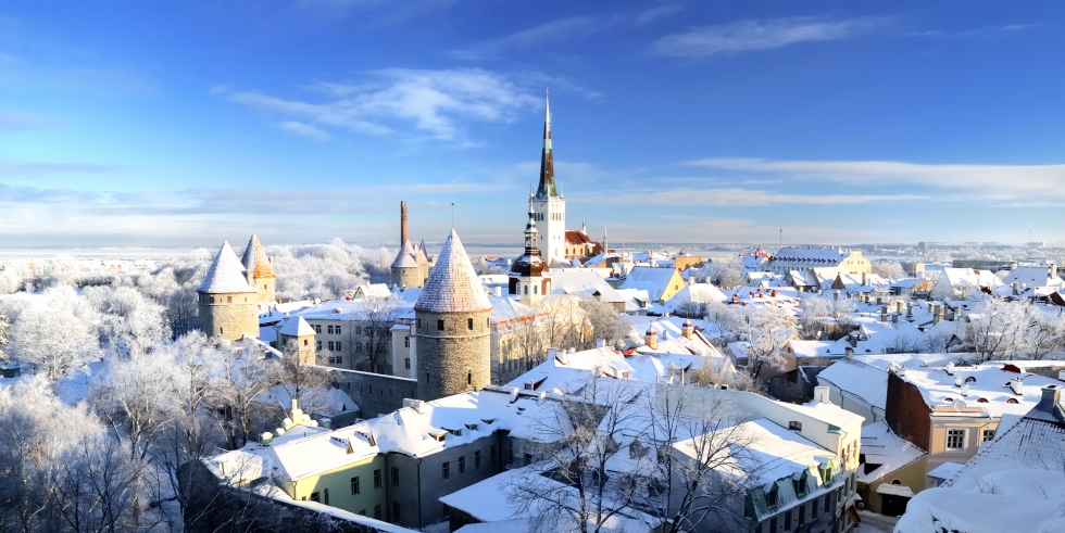 Tuyết phủ trắng TP Tallinn 
