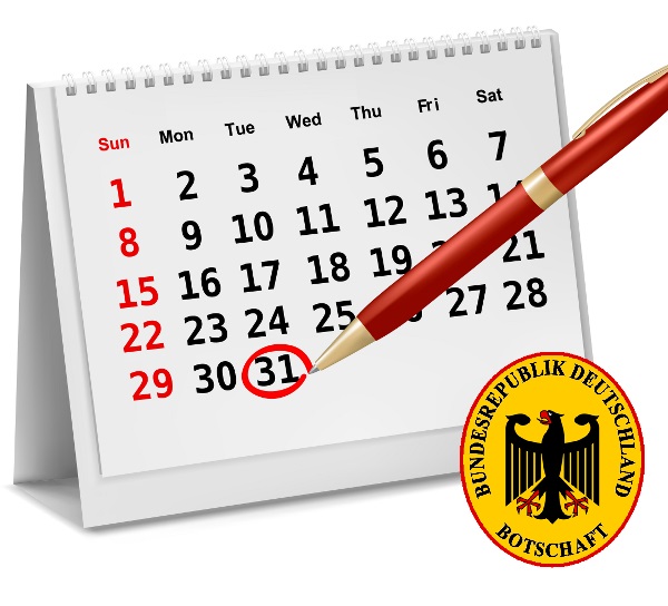 Đặt lịch hẹn tại Đại sứ quán Đức