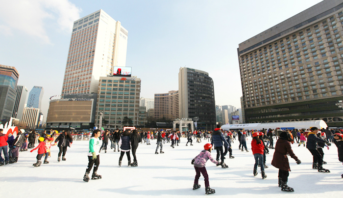 Sân trượt băng của Seoul Plaza
