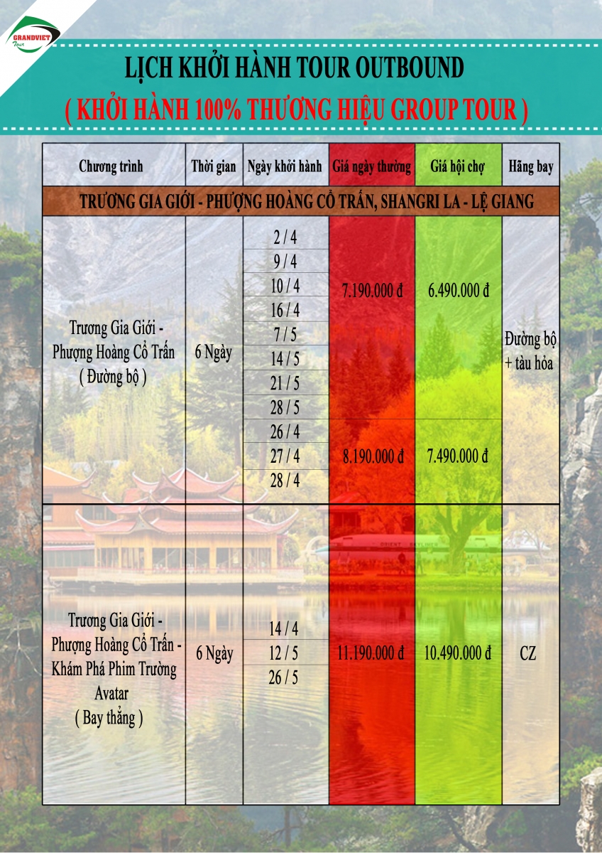tour khuyen mai truong gia gioi