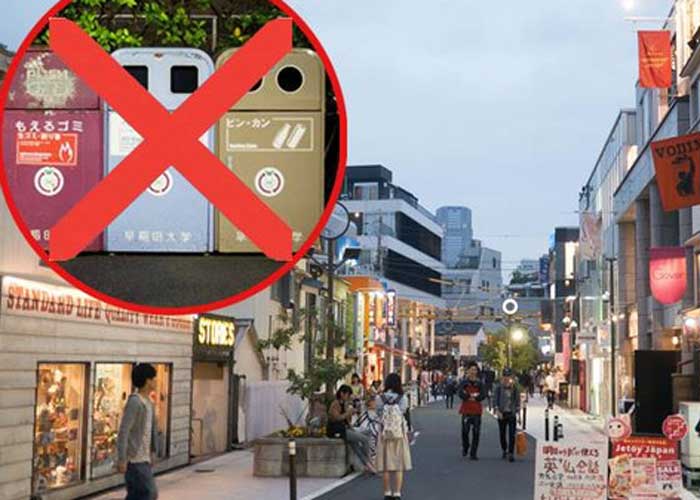 Đường phố Nhật Bản không có thùng rác